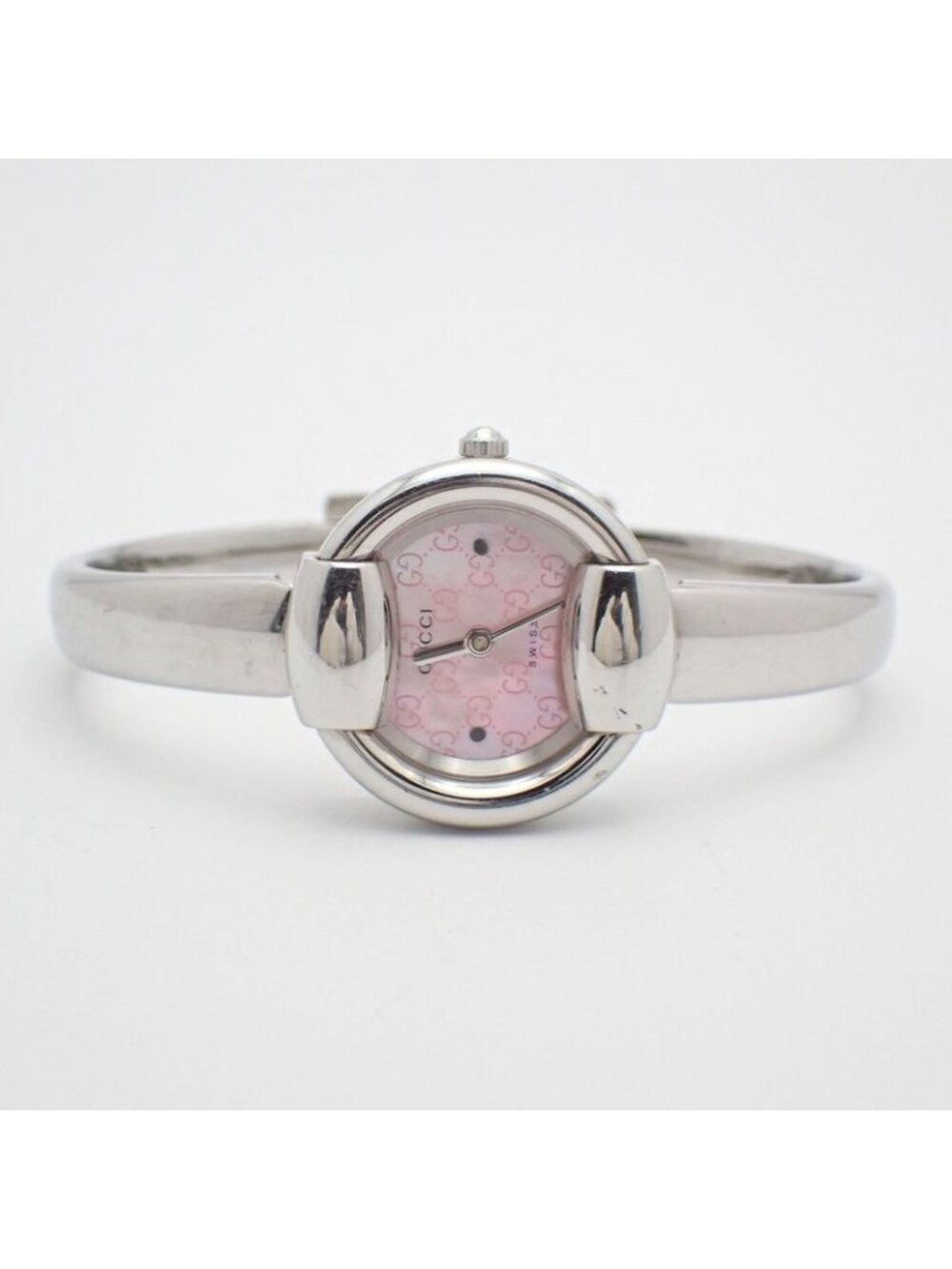 Gucci Bracelet Watch Quartz Pink Shell Dial with GG Logo - Picture 2 of 9